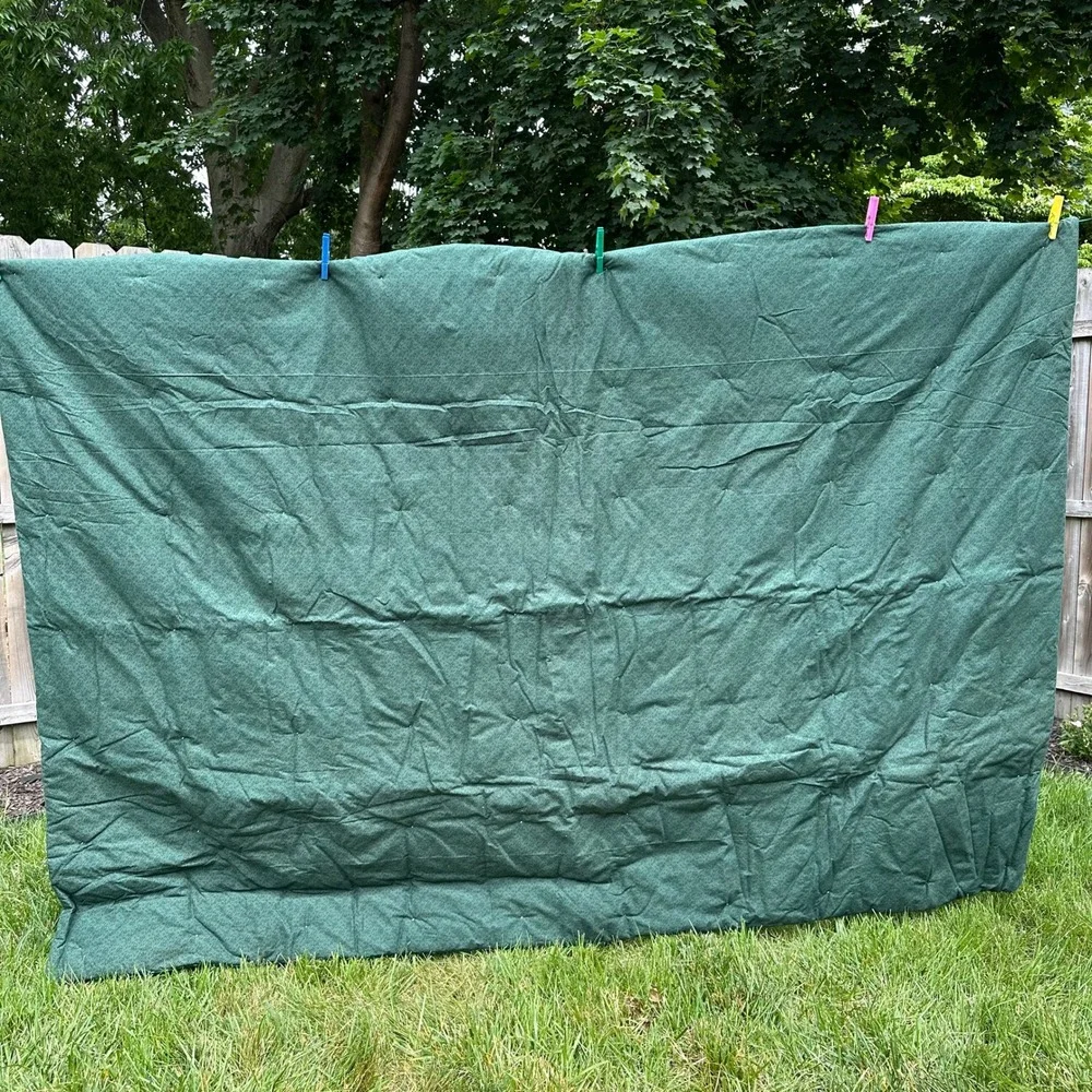 Handmade Patchwork Quilt Hand Tied Floral Multi Color Green Border Cottagecore